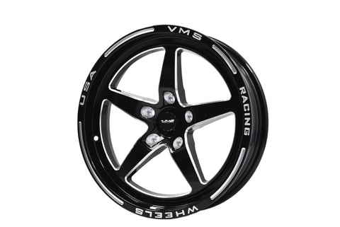 DRAG RACE V-STAR 5 LUG WHEEL 17x4.5 5X120 (5x4.75) -25.4 OFFSET (1.75