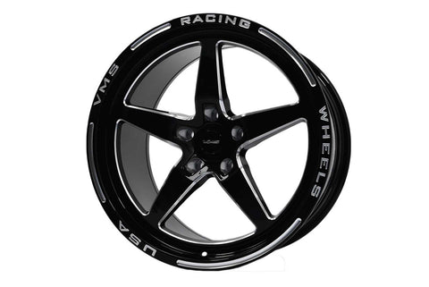 STREET DRAG RACE FRONT or REAR V-STAR WHEEL 18x9.5 (22 OFFSET) 5x115 FOR 2006-2021 DODGE CHARGER, CHALLENGER, INCLUDING THE DEMON REAR ONLY OF SRT 392 & HELLCAT // PART # VWST046