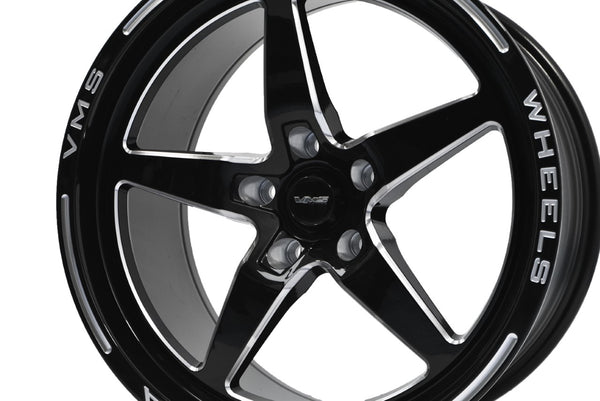 STREET DRAG RACE FRONT or REAR V-STAR WHEEL 18x9.5 (22 OFFSET) 5x115 FOR 2006-2021 DODGE CHARGER, CHALLENGER, INCLUDING THE DEMON REAR ONLY OF SRT 392 & HELLCAT // PART # VWST046