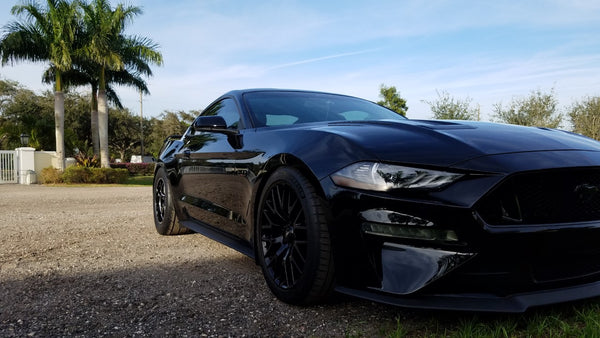 STREET DRAG RACE FRONT V-STAR WHEEL 18X5 5X114.3 -12 OFFSET (2.5" BACKSPACING) FOR 2005-2014 S197 (NO BREMBOS) & S550 FORD MUSTANG INCLUDING THE GT WITH PP BREMBO BRAKES 2024 S650 NON PP & DARKHORSE BLACK OR POLSHED // PART # VWST014, VWST028 or VWST097