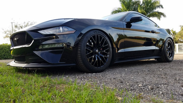 STREET DRAG RACE FRONT V-STAR WHEEL 18X5 5X114.3 -12 OFFSET (2.5" BACKSPACING) FOR 2005-2014 S197 (NO BREMBOS) & S550 FORD MUSTANG INCLUDING THE GT WITH PP BREMBO BRAKES 2024 S650 NON PP & DARKHORSE BLACK OR POLSHED // PART # VWST014, VWST028 or VWST097