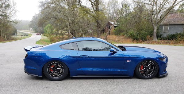 DRAG PACK STREET DRAG RACE V-STAR WHEELS 17x10 54 OFFSET & 18X5 5X114.3 -12 OFFSET FOR 05-14 S197 (NO BREMBO) 15-21 S550 FORD MUSTANG INCLUDING GT WITH PERFORMANCE PACKAGE BREMBO BRAKES BLACK or POLISHED // PART # VWST014 & VWST013 or VWST027 & VWST028