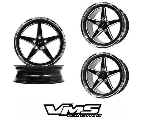 DRAG PACK STREET DRAG RACE V-STAR 17x10 44 OFFSET & 18x5 -25 OFFSET 5X120 10-23 GEN 5/6 CAMARO SS & V6, 08-09 PONTIAC G8 GT, 14-17 CHEVY SS,  08-14 CADILLAC CTS-V, 06-13 CORVETTE Z06 & GS BLACK OR POLISHED // PART# VWST015 & 16, VWST029 & 30, VWST098 & 99