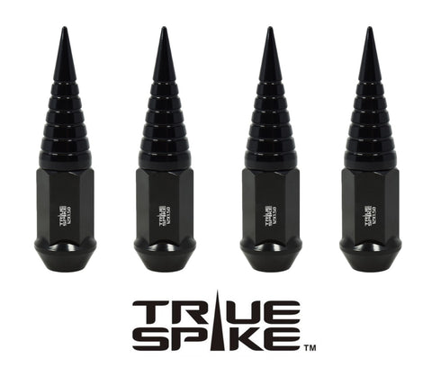 1/2-20 89MM LONG 20MM WIDE SPIRAL SPIKES STEEL LUG NUTS ANODIZED ALUMINUM CAPS 46-17 JEEP CJ, TJ, WRANGLER 79-14 FORD MUSTANG // 20MM CAP DIAMETER 51MM CAP LENGTH PART # LGC036
