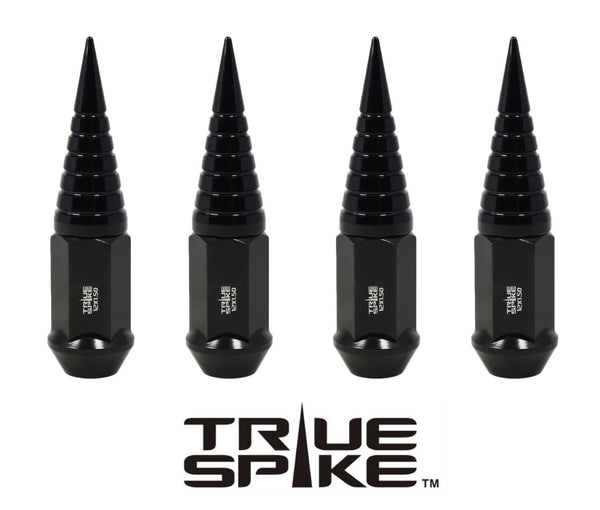 14x2.0 MM 101MM LONG 20MM WIDE SPIRAL SPIKES STEEL LUG NUTS ANODIZED ALUMINUM CAPS 04-14 FORD F150 RAPTOR TREMOR EXPEDITION // 20MM CAP DIAMETER 51MM CAP LENGTH PART # LGC036