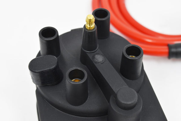 DISTRIBUTOR CAP MODIFIED FOR EXTERNAL COIL 92-93 ACURA INTEGRA GSR RED or BLACK BRASS TERMINALS // PART # DC8292 & IC8092