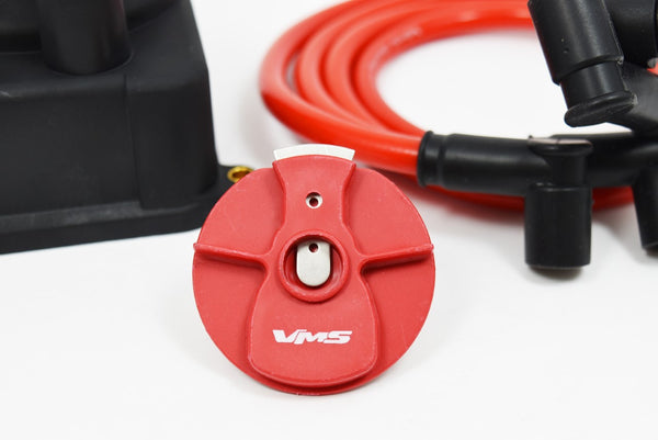 DISTRIBUTOR CAP MODIFIED FOR EXTERNAL COIL 92-93 ACURA INTEGRA GSR RED or BLACK BRASS TERMINALS // PART # DC8292 & IC8092