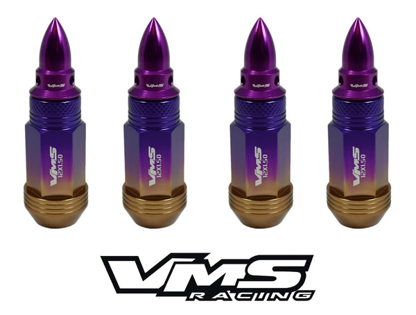 12x1.25 MM SPIKE / BULLET FORGED ALUMINUM LIGHT WEIGHT RACING LUG NUTS // PART # LG0171 & LGC200