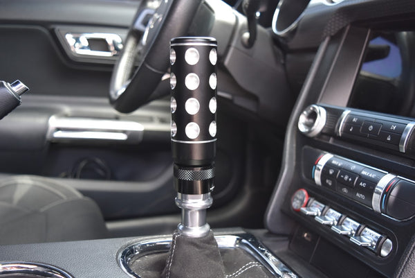 MODULO MACHINED BILLET SHIFT KNOB FOR HONDA CIVIC ACURA INTEGRA FORD MUSTANG CHEVY CAMARO NISSAN TOYOTA UNIVERSAL 6 DIFFERENT THREAD PATTERNS MANUAL AND SOME AUTOMATIC TRANSMISSIONS