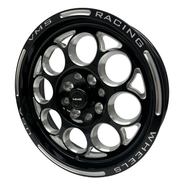 DRAG PACK STREET OR DRAG RACE 4 LUG MODULO WHEELS 15x10 4X108 20 OFFSET (6.3" BACKSPACING) & 15x3.5 4x108 -13 OFFSET (1.75" BACKSPACING) for 1979-1993 FORD MUSTANG GT LX SVO FOX BODY  // PART # VWMO013 & VWMO010-B-1