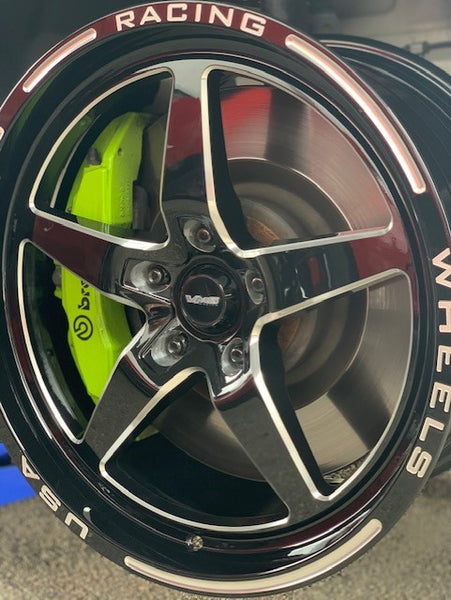 STREET DRAG RACE V-STAR WHEEL 18x9.5 35 OFFSET (6.5 BACKSPACING) 5x114.3 (5x4.5) FITS FRONT OR REAR 15-21 S550 MUSTANG & 05-14 MUSTANG WITHOUT BREMBO'S  // PART # VWST038