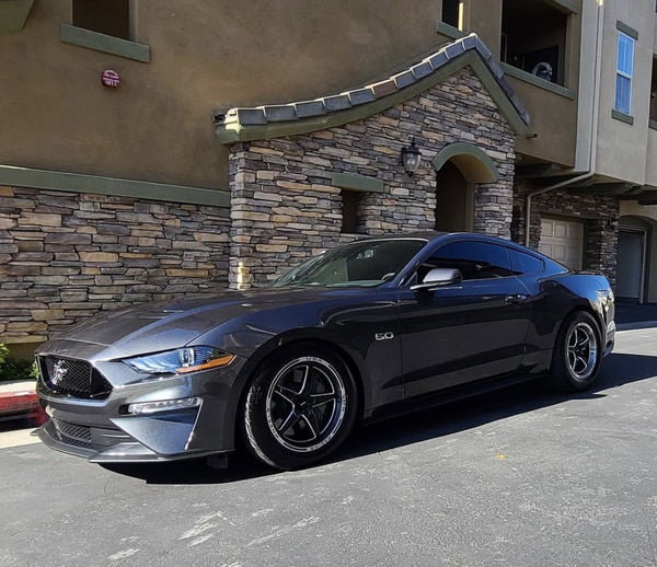 STREET DRAG RACE V-STAR REAR WHEEL 17x10 5X114.3 54 OFFSET FOR 2005-2023 S197 & S550 FORD MUSTANG INCLUDING THE GT WITH PP BREMBO BRAKES 2024 S650 NON PP DARKHORSE BLACK OR POLISHED // PART # VWST013 VWST027 VWST096