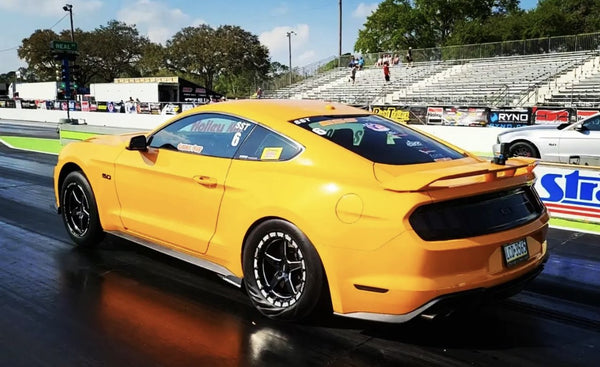 DRAG PACK BEADLOCK DRAG RACE V-STAR WHEELS 17x10 +54 OFFSET (7.6" BACKSPACING) & 18X5 5X114.3 -12 OFFSET FOR 05-14 S197 (NO BREMBO) 15-23 S550 FORD MUSTANG INCLUDING GT WITH PERFORMANCE PACKAGE BREMBO BRAKES // PART # VWST014 & VWST080