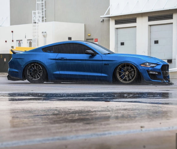 STREET DRAG RACE BLACK HAWK REAR WHEEL 17x10 5X114.3 54 OFFSET FOR 2005-2022 S197 & S550 FORD MUSTANG INCLUDING THE GT WITH PERFORMANCE PACKAGE BREMBO BRAKES // PART # VWBH013