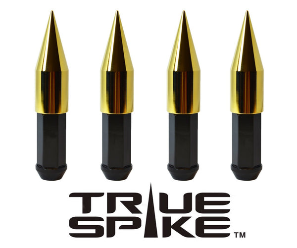 14x2.0 MM 124MM LONG EXTENDED 2ND DESIGN SPIKE (25MM DIAMETER) STEEL LUG NUTS ANODIZED ALUMINUM CAPS TRUCK LENGTH 04-14 FORD F150 RAPTOR TREMOR EXPEDITION // 25MM CAP DIAMETER 73MM CAP LENGTH PART # LGC025