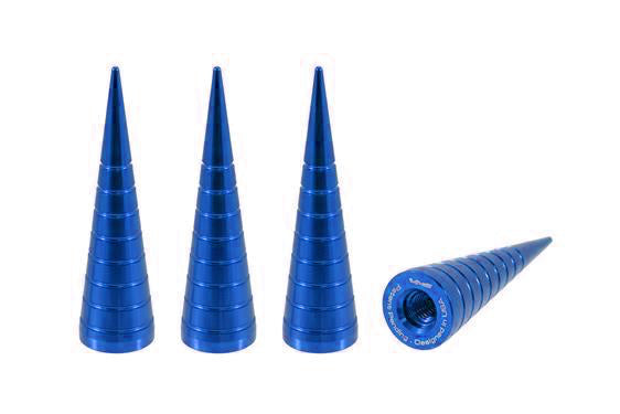 SPIRAL SPIKE LUG NUT CAPS CNC MACHINED BILLET ALUMINUM, MANY FINISHES TO CHOOSE FROM // DIAMETER: 20MM LENGTH: 73MM PART # LGC033