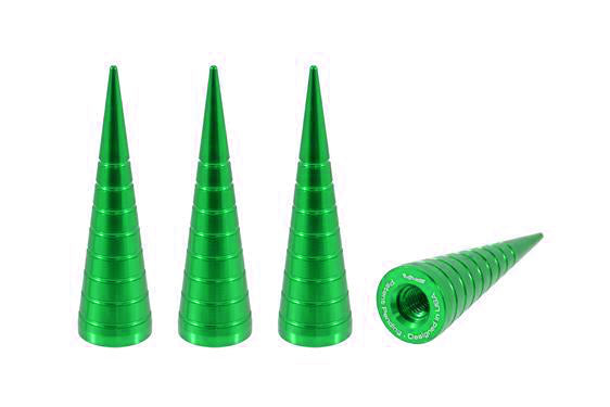 SPIRAL SPIKE LUG NUT CAPS CNC MACHINED BILLET ALUMINUM, MANY FINISHES TO CHOOSE FROM // DIAMETER: 20MM LENGTH: 73MM PART # LGC033