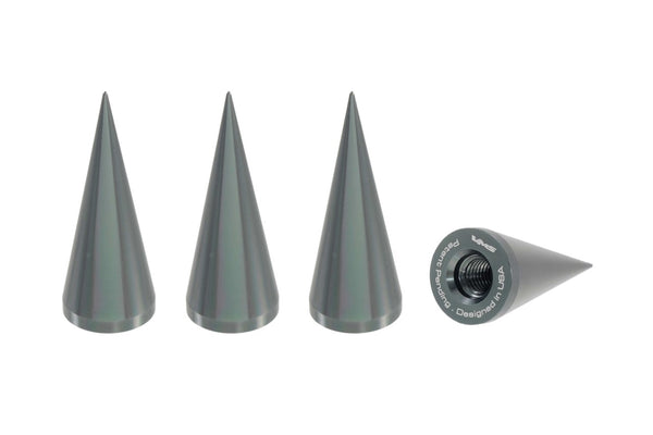 SPIKE LUG NUT CAPS CNC MACHINED BILLET ALUMINUM, MANY FINISHES TO CHOOSE FROM // DIAMETER: 20MM LENGTH: 51MM PART # LGC035