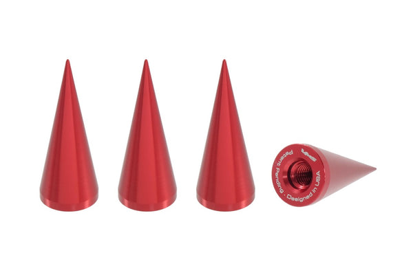 SPIKE LUG NUT CAPS CNC MACHINED BILLET ALUMINUM, MANY FINISHES TO CHOOSE FROM // DIAMETER: 20MM LENGTH: 51MM PART # LGC035