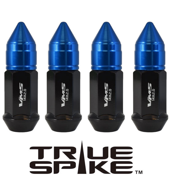 12x1.5 MM 71MM LONG APOLLO SPIKE FORGED STEEL LUG NUTS WITH ANODIZED ALUMINUM CAP // CAP: 20MM DIAMETER 30MM HEIGHT PART # LGC044