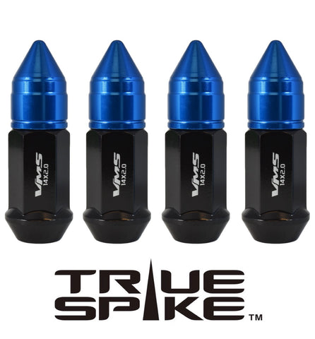 14X1.5 MM 81MM LONG APOLLO SPIKE FORGED STEEL LUG NUTS WITH ANODIZED ALUMINUM CAP 00- UP CHEVROLET SILVERADO TAHOE GMC SIERRA 12-UP DODGE RAM 15-UP F150 // CAP: 20MM DIAMETER 30MM HEIGHT PART # LGC044