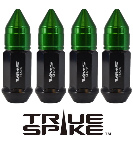 12x1.25 MM 71MM LONG APOLLO SPIKE FORGED STEEL LUG NUTS WITH ANODIZED ALUMINUM CAP // CAP: 20MM DIAMETER 30MM HEIGHT PART # LGC044
