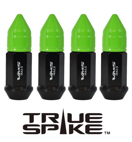 12x1.25 MM 71MM LONG APOLLO SPIKE FORGED STEEL LUG NUTS WITH ANODIZED ALUMINUM CAP // CAP: 20MM DIAMETER 30MM HEIGHT PART # LGC044