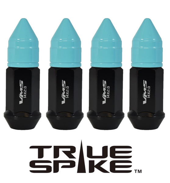 12x1.25 MM 71MM LONG APOLLO SPIKE FORGED STEEL LUG NUTS WITH ANODIZED ALUMINUM CAP // CAP: 20MM DIAMETER 30MM HEIGHT PART # LGC044