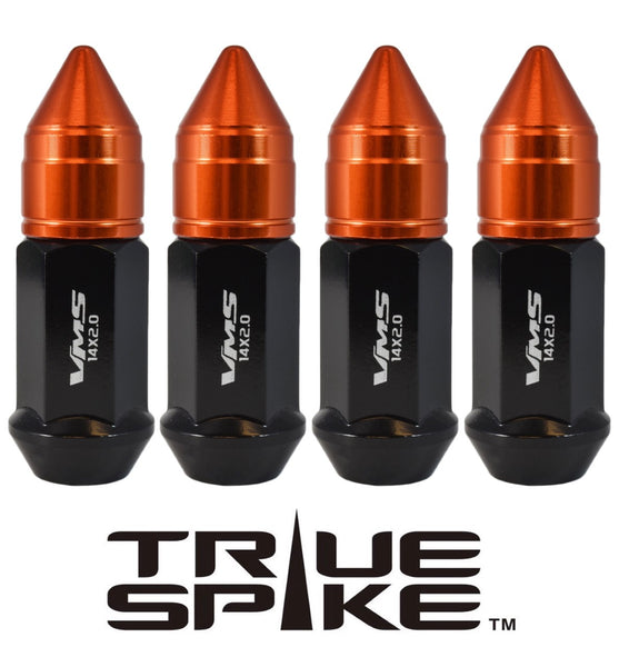 12x1.25 MM 71MM LONG APOLLO SPIKE FORGED STEEL LUG NUTS WITH ANODIZED ALUMINUM CAP // CAP: 20MM DIAMETER 30MM HEIGHT PART # LGC044