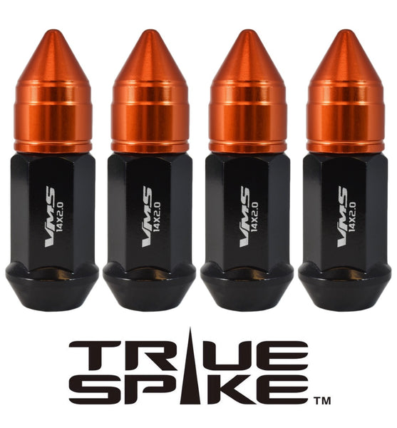 14X1.5 MM 81MM LONG APOLLO SPIKE FORGED STEEL LUG NUTS WITH ANODIZED ALUMINUM CAP 00- UP CHEVROLET SILVERADO TAHOE GMC SIERRA 12-UP DODGE RAM 15-UP F150 // CAP: 20MM DIAMETER 30MM HEIGHT PART # LGC044