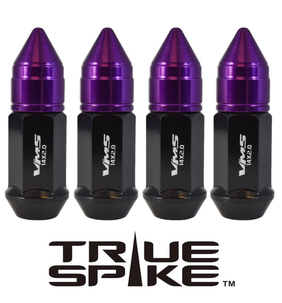 12x1.25 MM 71MM LONG APOLLO SPIKE FORGED STEEL LUG NUTS WITH ANODIZED ALUMINUM CAP // CAP: 20MM DIAMETER 30MM HEIGHT PART # LGC044