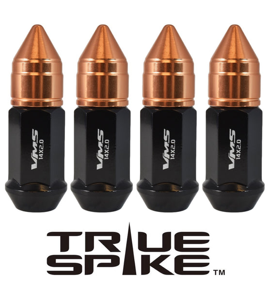 9/16-18 81MM LONG APOLLO SPIKE FORGED STEEL LUG NUTS WITH ANODIZED ALUMINUM CAP 65-87 CHEVROLET (8 LUG) C20 C30 K20 K30 GMC 02-11 DODGE RAM 80-98 FORD F250 F350 // CAP: 20MM DIAMETER 30MM HEIGHT PART # LGC044