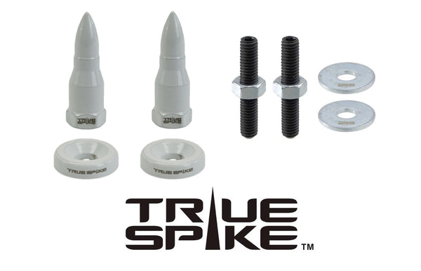 SPIKE or BULLET LICENSE PLATE FRAME WASHER BOLTS SCREWS CAPS FASTENERS COMPLETE KIT ANODIZED/CHROME/NEO CHROME // LPH002 & LPH005(BULLET) or LPH006(SPIKE)