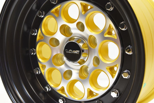 REAR or FRONT DRAG RACE REVOLVER WHEEL 15X3.5 4X100/4X114.3 10 OFFSET GREAT FOR HONDA CIVIC CRX ACURA INTEGRA // PART # VWRE008 VWRE009 VWRE010