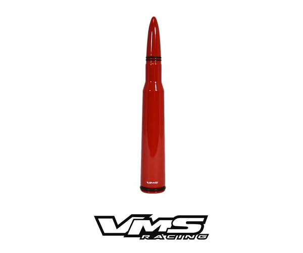 1 PIECE 50 CALIBER CAL BULLET STYLE ALUMINUM SHORT ANTENNA KIT PAINTED RED 5.5" INCHES LONG // PART # SA033RD