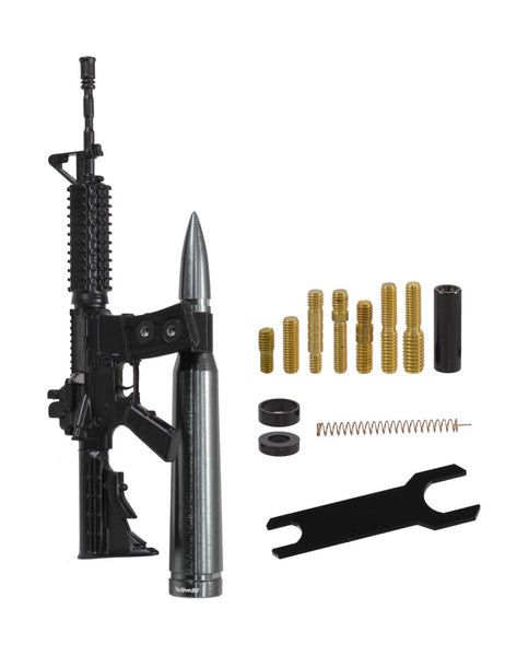 AR15 AR-15 M4/M16 50 CALIBER CAL BULLET ANTENNA KIT BILLET ALUMINUM ANTI-THEFT AND RECEPTION BOOSTER // PART # SAR15