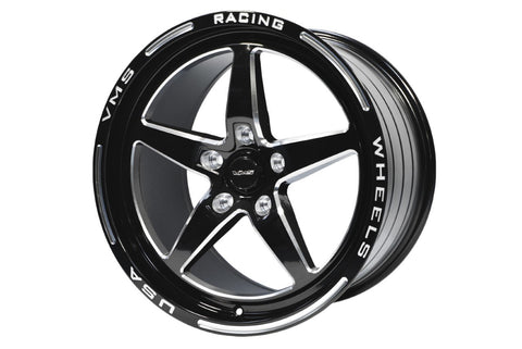 STREET DRAG RACE V-STAR REAR WHEEL 17x10 5X114.3 54 OFFSET FOR 2005-2023 S197 & S550 FORD MUSTANG INCLUDING THE GT WITH PP BREMBO BRAKES 2024 S650 NON PP DARKHORSE BLACK OR POLISHED // PART # VWST013 VWST027