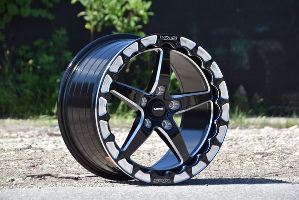 BEADLOCK DRAG RACE V-STAR REAR WHEEL 17x10 5X114.3 +54 OFFSET (7.6" BACKSPACING) FOR 2005-2023 S197 & S550 FORD MUSTANG INCLUDING THE GT WITH PERFORMANCE PACKAGE BREMBO BRAKES // PART # VWST080