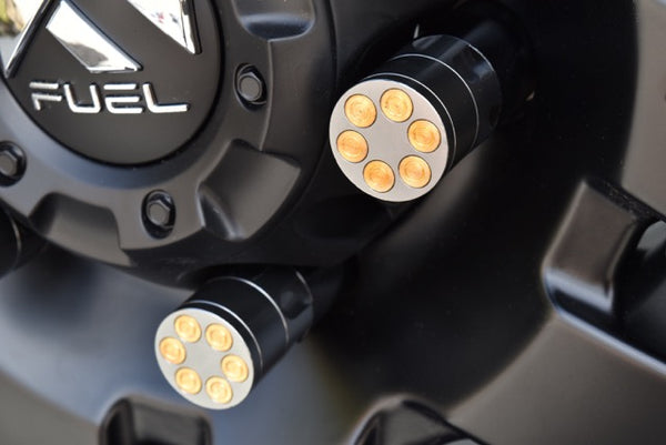 12x1.5 MM 71MM LONG REVOLVER SHELLS FORGED STEEL LUG NUTS WITH ANODIZED ALUMINUM CAP // CAP: 25MM DIAMETER 30MM HEIGHT PART # LGC046