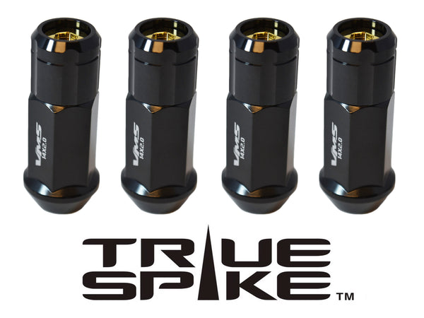 1/2-20 71MM LONG CNC MACHINED FORGED STEEL EXTENDED DUAL COLOR "TUNER STYLE" LUG NUTS WITH ANODIZED ALUMINUM CAP // CAP: 20MM DIAMETER 19MM HEIGHT PART NUMBER LGC012