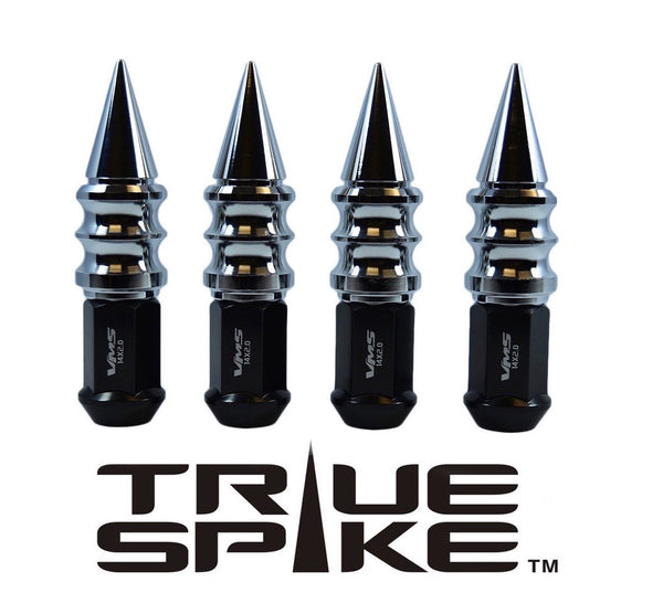 14X2.0 MM 124MM LONG CNC MACHINED FORGED STEEL EXTENDED RIBBED SPIKE LUG NUTS ANODIZED ALUMINUM TRUCK LENGTH 04-14 FORD F150 RAPTOR TREMOR EXPEDITION // 25MM CAP DIAMETER 73MM CAP LENGTH PART NUMBER LGC029