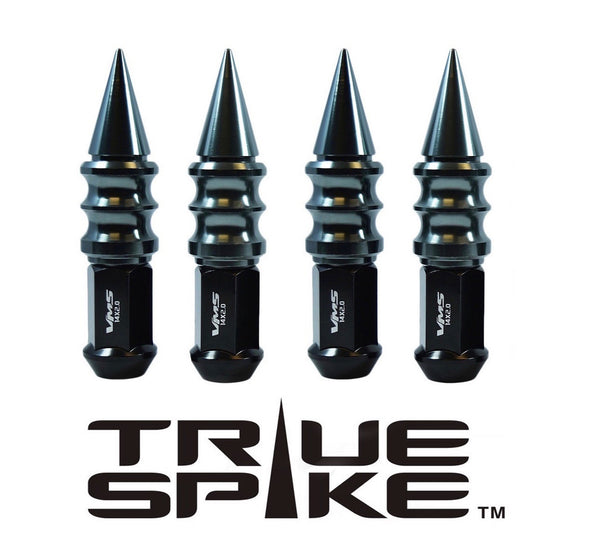 14X2.0 MM 124MM LONG CNC MACHINED FORGED STEEL EXTENDED RIBBED SPIKE LUG NUTS ANODIZED ALUMINUM TRUCK LENGTH 04-14 FORD F150 RAPTOR TREMOR EXPEDITION // 25MM CAP DIAMETER 73MM CAP LENGTH PART NUMBER LGC029