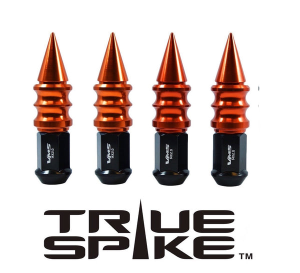14X2.0 MM 124MM LONG CNC MACHINED FORGED STEEL EXTENDED RIBBED SPIKE LUG NUTS ANODIZED ALUMINUM TRUCK LENGTH 04-14 FORD F150 RAPTOR TREMOR EXPEDITION // 25MM CAP DIAMETER 73MM CAP LENGTH PART NUMBER LGC029