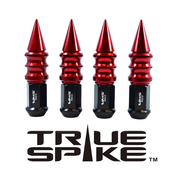14X2.0 MM 124MM LONG CNC MACHINED FORGED STEEL EXTENDED RIBBED SPIKE LUG NUTS ANODIZED ALUMINUM TRUCK LENGTH 04-14 FORD F150 RAPTOR TREMOR EXPEDITION // 25MM CAP DIAMETER 73MM CAP LENGTH PART NUMBER LGC029