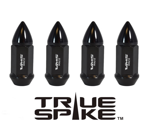 14x1.5 MM CARS ONLY!! NO TRUCKS!! 62MM LONG CNC MACHINED FORGED STEEL EXTENDED SPIKE SMALL BULLET LUG NUTS ANODIZED ALUMINUM CAP // 20MM DIAMETER 21MM HEIGHT PART # LGC010