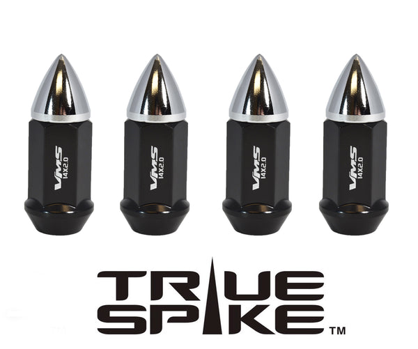 14x1.5 MM CARS ONLY!! NO TRUCKS!! 62MM LONG CNC MACHINED FORGED STEEL EXTENDED SPIKE SMALL BULLET LUG NUTS ANODIZED ALUMINUM CAP // 20MM DIAMETER 21MM HEIGHT PART # LGC010