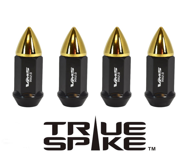 14x1.5 MM CARS ONLY!! NO TRUCKS!! 62MM LONG CNC MACHINED FORGED STEEL EXTENDED SPIKE SMALL BULLET LUG NUTS ANODIZED ALUMINUM CAP // 20MM DIAMETER 21MM HEIGHT PART # LGC010