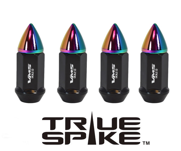 14x1.5 MM CARS ONLY!! NO TRUCKS!! 62MM LONG CNC MACHINED FORGED STEEL EXTENDED SPIKE SMALL BULLET LUG NUTS ANODIZED ALUMINUM CAP // 20MM DIAMETER 21MM HEIGHT PART # LGC010